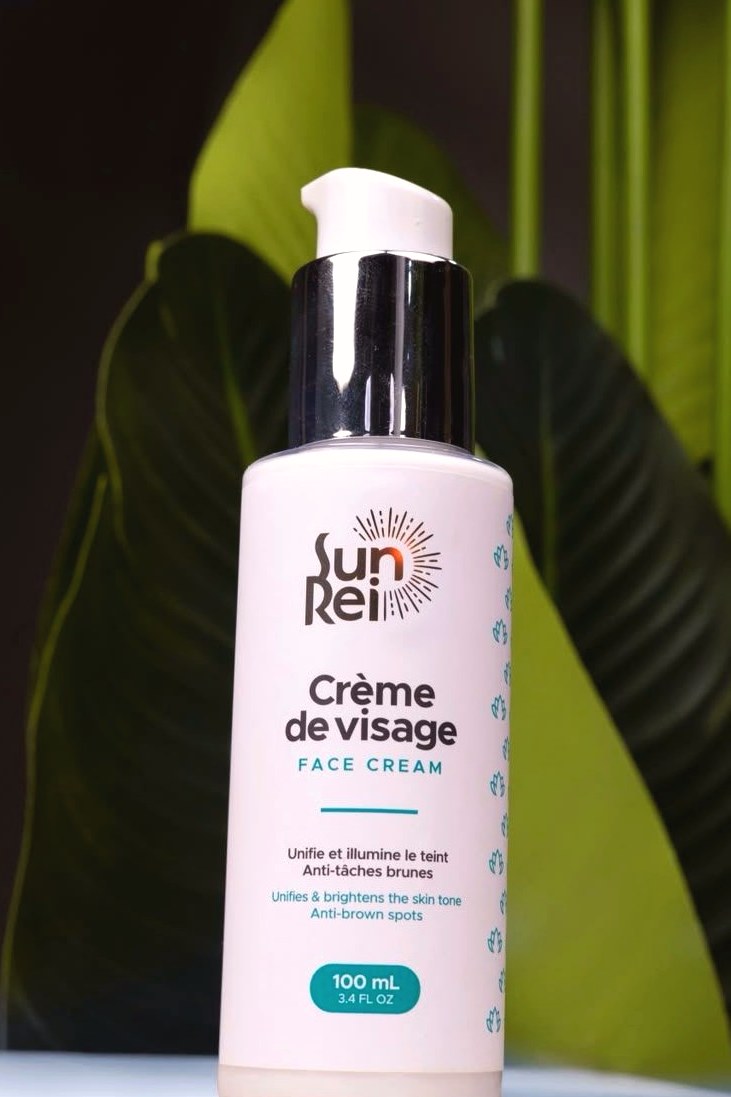 Crème de Visage Jour SUNREI, unifie et illumine le teint, 100 mL