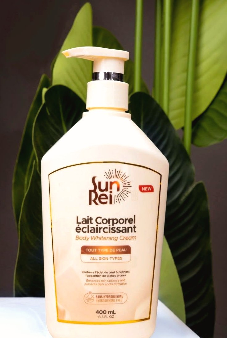 Lait Corporel Éclaircissant SUNREI, sans hydroquinone, 400 mL